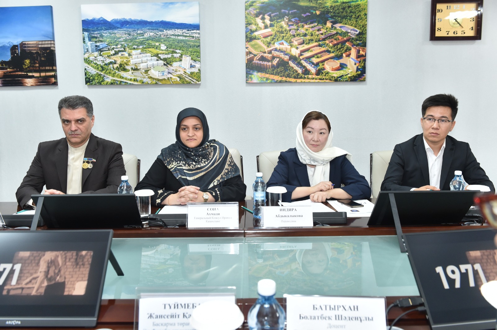 Фараби атындағы Қазақ ұлттық университетінде (ҚазҰУ)  университет ректоры Жансейіт Түймебаевпен кездесу